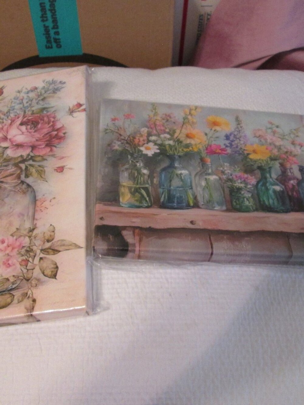 Lot of 2 Canvas Wall Art New 12" X 8"
